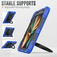 thumbnail image 4 of ELEHOLD Rugged Case for iPad Pro 11" 2022/2021/2020/2018 iPad Air 5/4 Full Body Protective Portable Folding Handle Grip 360° Rotating Kickstand Pencil Holder Shockproof Anti-Scratch Hybrid Cover,Blue, 4 of 8