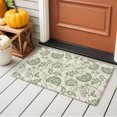 thumbnail image 4 of Farmhouse Sage Green Floral Washable Area Rug 2 x 3 ft Linen Boho Flower Rustic Country , Soft Non Slip Rugs Stain Repellent Indoor Felt Carpet for Living Dining Room Bedroom Home Office, 4 of 9