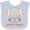 Blue and White, variant on Inktastic Little Peanut Cute Baby Elephant Boys or Girls Baby Bib