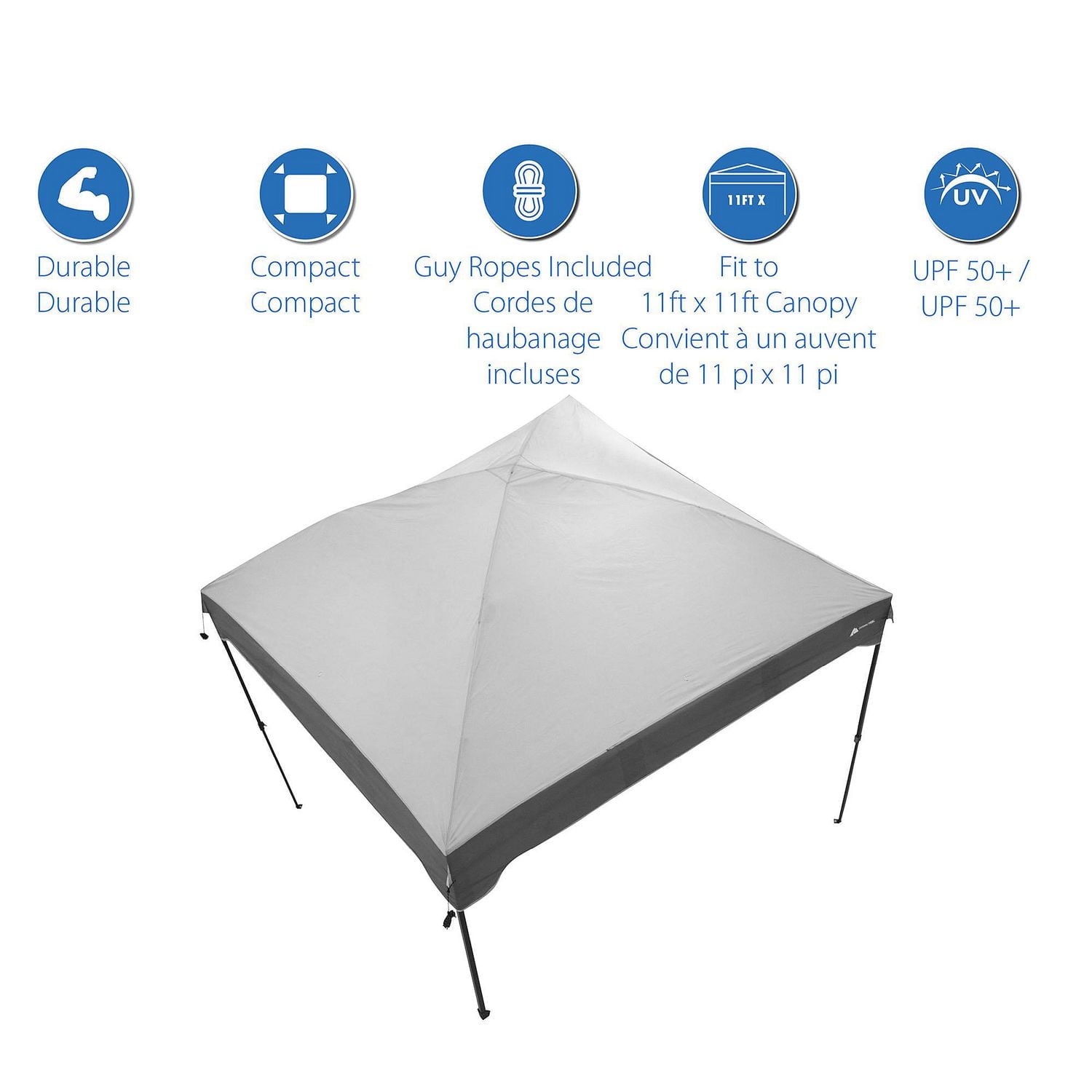 CanopyAL クリア Ozark Trail Instant Canopy with Mesh Curtain 11 FT x 11 FT