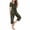 Green A2, variant on Hrsba Button Down Pajamas for Women Set,Short Sleeve Button Top and Pocket Capri Pants Pajama Sets for Women Soft