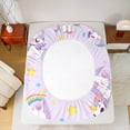 thumbnail image 5 of Homewish Kawaii Unicorn 4pcs Bed Sheets for Kids Children,Dreamy Princess King Sheets,Cartoon Rainbow Magical Horse Super Cozy Sheet Set,Ultra Soft Home Decor, 5 of 7