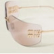 thumbnail image 2 of Miu MU54YS ZVN20F Women’s Wrap Sunglasses – Pale Gold Frame / Pink Mirror Lens, 2 of 4
