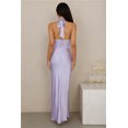 thumbnail image 2 of Women's Satin Halter Maxi Dress, Backless Lace-Up Evening Gown for Weddings and Formal Events, 2 of 2