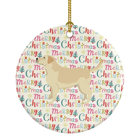 Labrador Retriever Merry Christmas Ceramic Ornament 2.8 in x 2.8 in