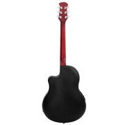 Lowestbest 41 Full-Size Acoustic-Electric Guitar, Cutaway Ballad Guitar with Round Back For Guitar Lovers, Sunset Color