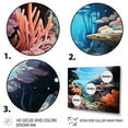 thumbnail image 3 of Designart "Reef Depths Underwater Coral art painting III" Coral Floater Framed Wall Art Print, 3 of 7