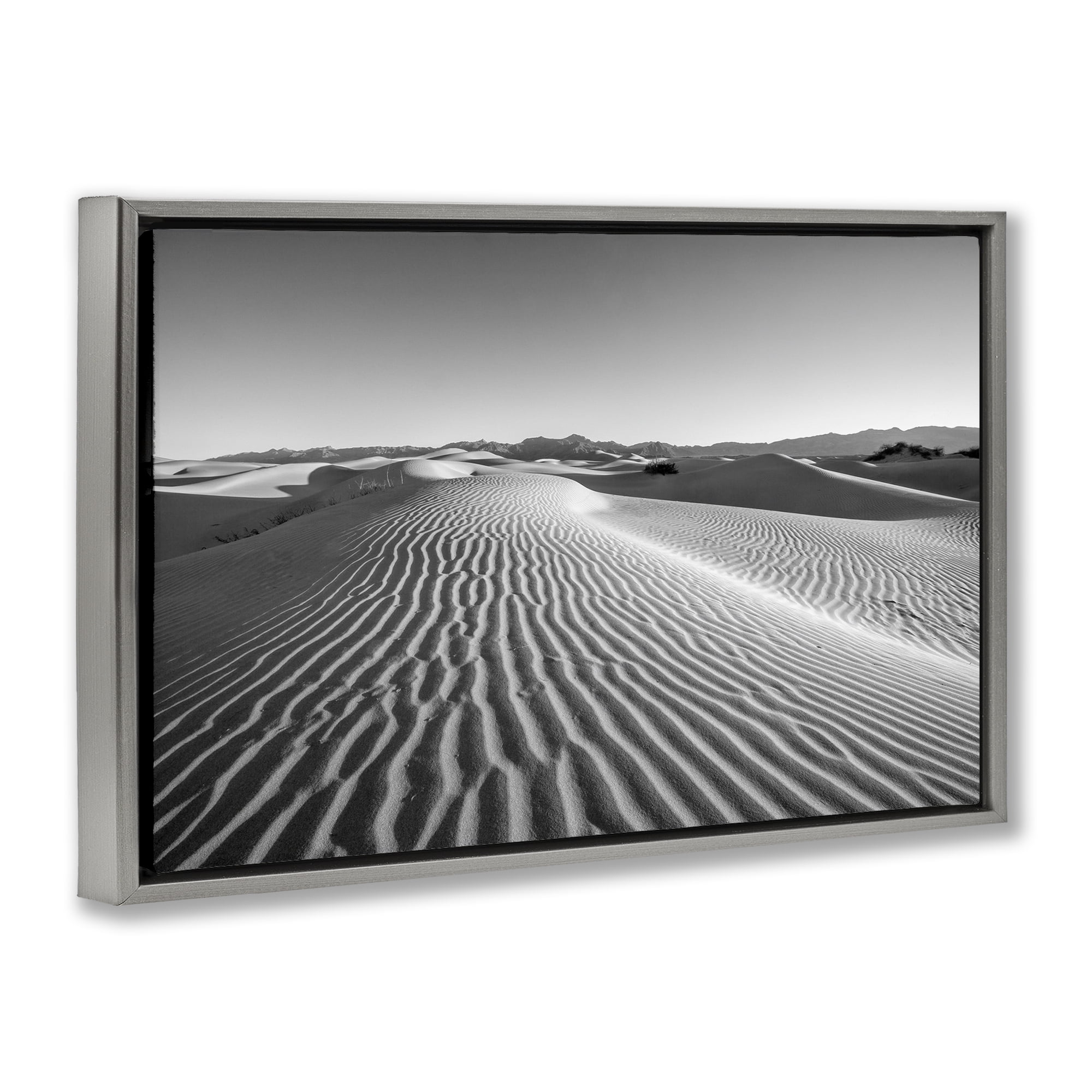 Stupell Industries Sand Waves In The Distance Gray Framed Floater Canvas Wall Art, design by Jon Evan