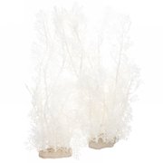 ACDANC Artificial Aquarium Plants, 14.5 Inch White Silk Fish Tank Decor for Betta, Reptile Terrarium Ornament, Safe Plastic Aquatic Grass for Pet Hideaway and Tank Landscaping