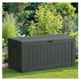 thumbnail image 5 of SONGMY 120 Gallon Resin Deck Box, Large Outdoor Storage Box Waterproof & Lockable for Garden, Patio, Pools (Gray), 5 of 7