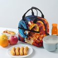 thumbnail image 4 of HUIACONG Zipper Lunch Tote with Flag Eagle Print, Lunch Cooler Bag Made of Durable Aluminum Film Material, Lightweight for Daily Travel and Office Use, 4 of 10
