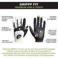 thumbnail image 4 of HIRZL Men's Golf Gloves - Grippp Fit, Premium Leather, White/Black, Swiss Design, 4 of 4