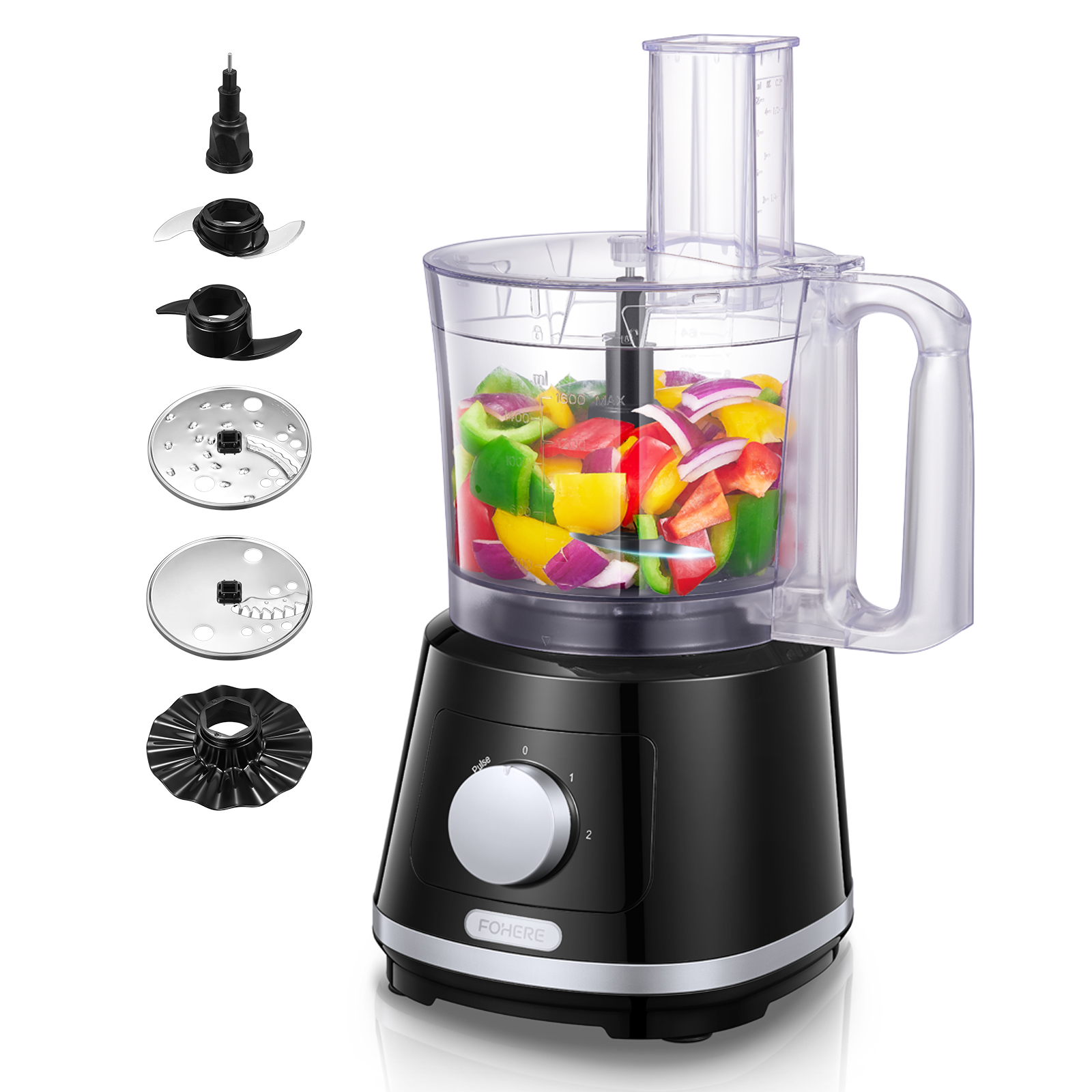 8Cup Food Processor & Vegetable Chopper with 6 Functions to Chop