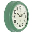 thumbnail image 4 of Infinity Instruments Nostalgic Plastic 9.5" Business/Office Indoor Wall Clock with Silent Movement, Green, 4 of 7