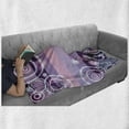 thumbnail image 6 of Geometric Soft Flannel Fleece Throw Blanket, Circles Rounds Bold Borders in Middle 70s 80s Vintage Design, Cozy Plush for Indoor and Outdoor Use, 50" x 60", Hot Pink Magenta, by Ambesonne, 6 of 6
