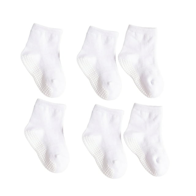 6 Pieces Kids Stockings Socks with Nice Elasticity Comfortable Wearing Simple Style Good Craftsmanship Hose Keep Crawing medium white 10-12