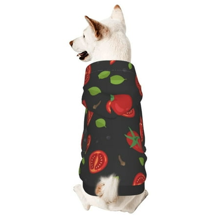 Gaeub Tomatoes1 Print Small Pets Wear Hoodies Dog Pullover Cat Apparel Fashion Pet Clothing for Small Medium Dogs and Cats-X-Small