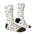 thumbnail image 4 of Yiaed Transport 1 Print Great elasticity Crew Socks Sports socks for Men and Women, 4 of 5