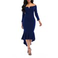 thumbnail image 5 of KISSMODA Women's Maxi Dresses 3/4 Long Sleeve Casual V Neck Bodycon Cocktail Bridesmaid Formal Dresses Party Ball Prom, 5 of 7