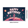 thumbnail image 2 of Yatrandify Space Adventure Happy Birthday Banner Astronaut Design Planet Theme Rocket Illustration for Kids Birthday Party Indoor Decoration Celebration, 2 of 7
