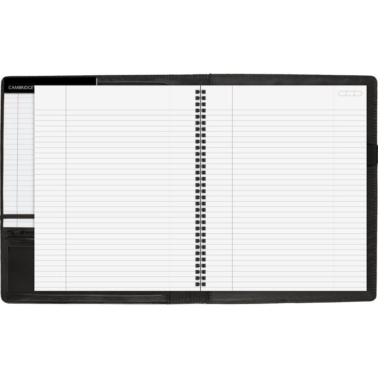 Cambridge Limited Faux Leather Notetaker, Refillable Notebook, 8.5