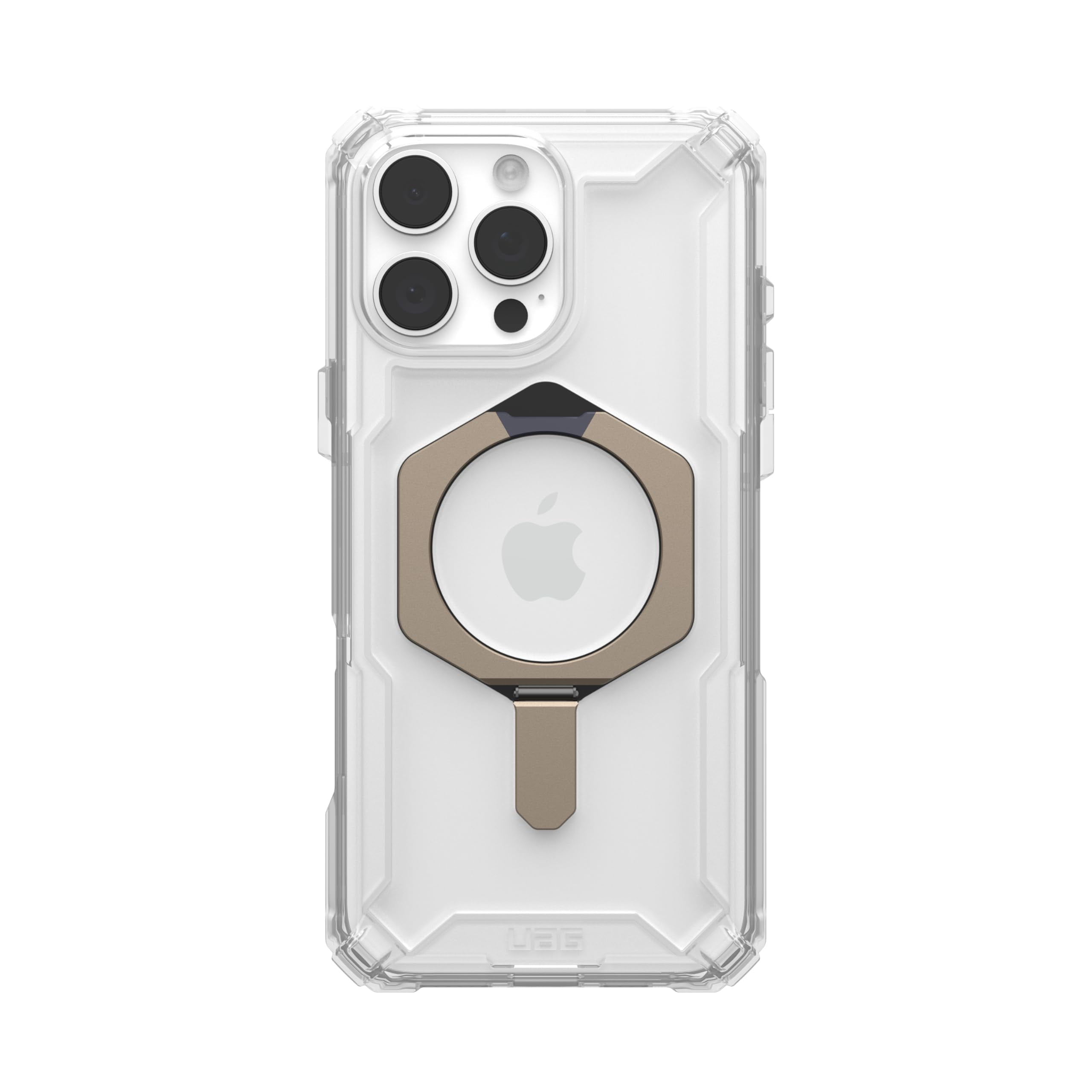 UAG iPhone 16 Pro Max Case 6.9" Plasma XTE Clear/Titanium, - Compatible with MagSafe Charging Rugged Shockproof Anti-Slip Military Grade Protective Cover with Kickstand