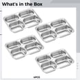 thumbnail image 5 of 4-Pack Stainless Steel Bento Box, 4-Compartment Meal Prep Containers, 9.4x6.7 Inch Food Storage for Lunch, Snacks, Reusable, Dishwasher Safe, 5 of 5