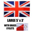 thumbnail image 2 of Union Jack Drapeau Grande-Bretagne Royaume-Uni Royaume-Uni Bannière Britannique 5x3FT Nous, 2 of 4