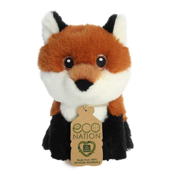 Aurora - Mini Brown Eco Nation - 4.5" Mini Fox - Responsibly Made Stuffed Animal