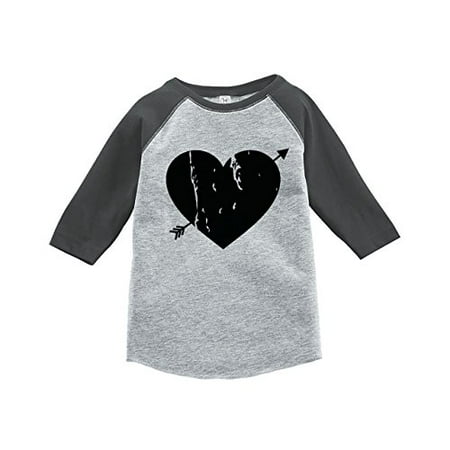 

Custom Party Shop Kids Heart Happy Valentine s Day Grey Raglan