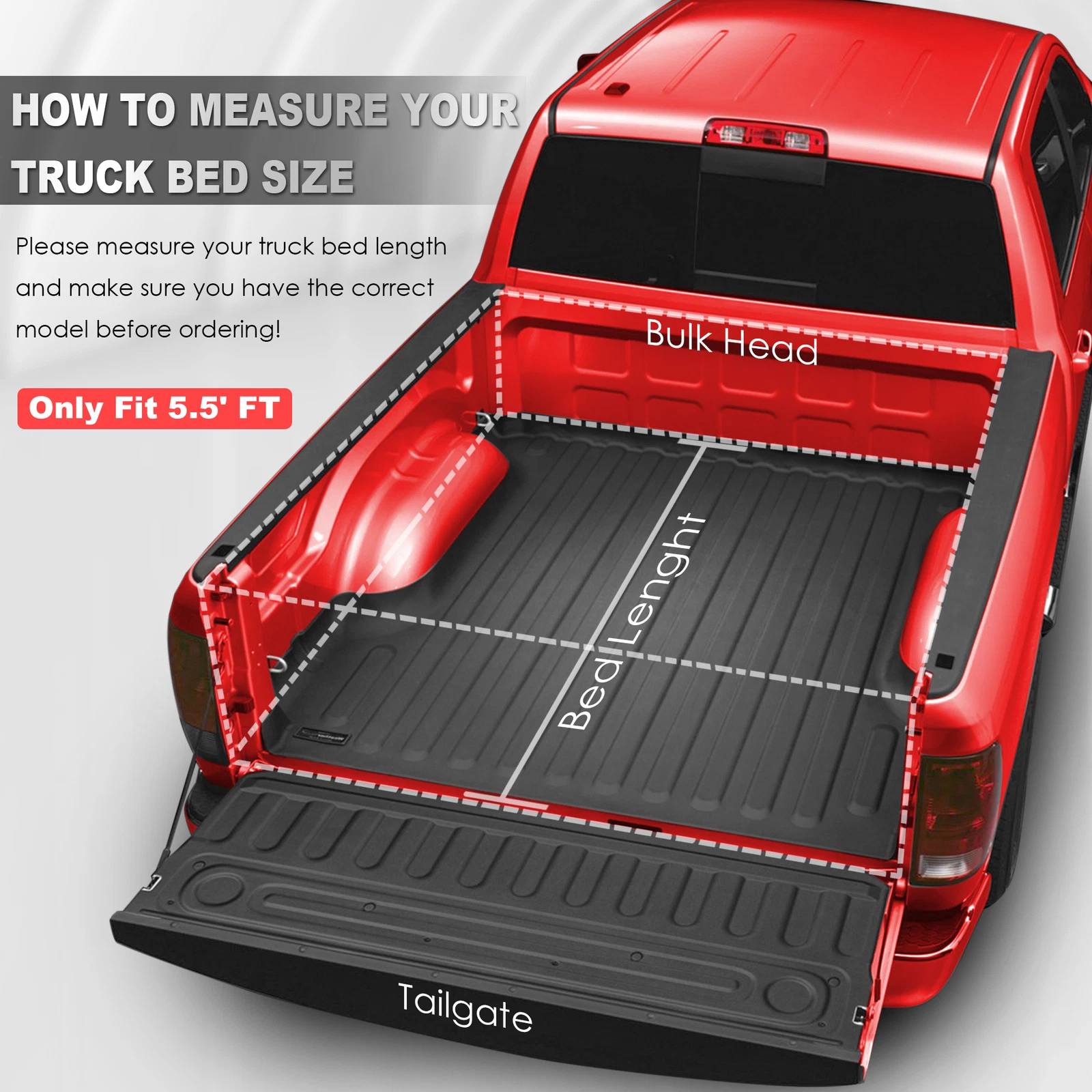 MOSTPLUS 5.5FT Soft Roll-Up Truck Tonneau Cover for 2004-2015 Nissan Titan Short Bed