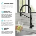 thumbnail image 2 of Kraus KPF-1610-FF-104MB Bolden 1.8 GPM Single Hole Pull Down Kitchen Faucet And Water, 2 of 7