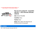thumbnail image 2 of Rear Air Lift Leveling Kit - Compatible with 2011 - 2022 Chevy Silverado 3500 HD 2012 2013 2014 2015 2016 2017 2018 2019 2020 2021, 2 of 2