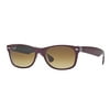 Ray Ban RB2132 605485 55M Matte Bordo' On Transp/Brown Gradient+FREE Complimentary Eyewear Care Kit