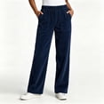 thumbnail image 4 of BUIGTTKLOP Corduroy Pants for Women High Waisted Lounge Pants Wide Leg Loose Fit Trousers with Pockets, 4 of 5