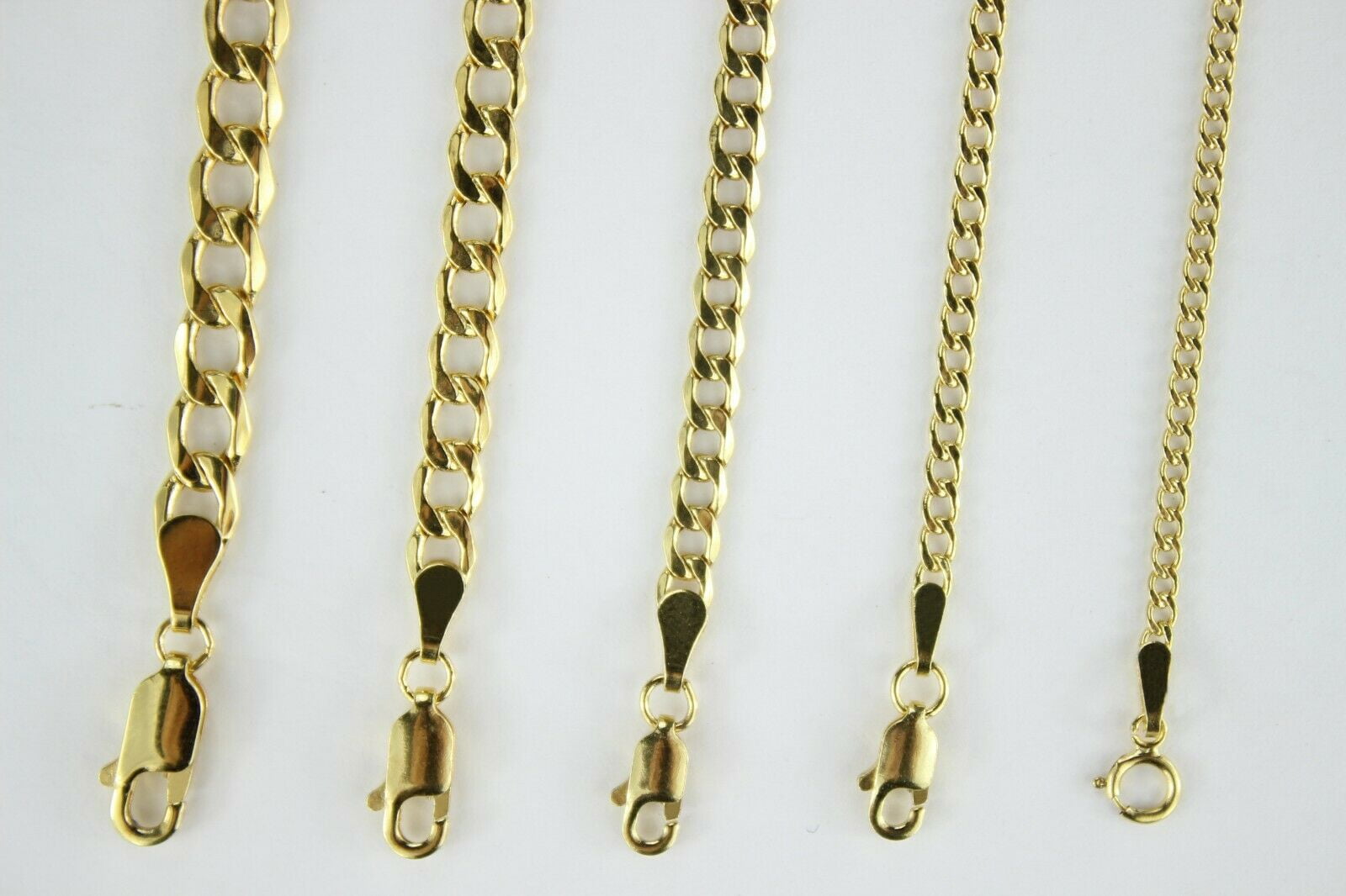 10k Solid Yellow Gold Authentic D/cut Cuban Link Chain Necklace 2mm 