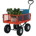 thumbnail image 4 of LiviNest Heavy-Duty Garden Cart for Homeowners: 550 lb Capacity Utility Cart - Haul 18+ Bags of Soil in One Trip - Removable Steel Mesh Sides for DIY & Yard Work, 4 of 6