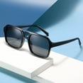 thumbnail image 4 of Gafas de sol de doble haz cuadradas personalizadas estilo coreano gafas de sol de moda retro de alta calidad a prueba de rayos UV forma cóncava discoteca salto, 4 of 5
