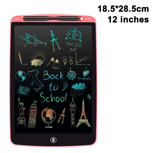 Tableta de escritura LCD de 10/12 pulgadas, almohadillas de dibujo de escritura electrónica, tablero de garabatos portátil, regalos para niños, notas de oficina, pizarra blanca para el hogar Xemadio 222457-5