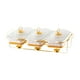 thumbnail image 3 of Juego de calentador de comida para buffet con asas, gran capacidad y tapa. Blanco de oro, 3 of 9