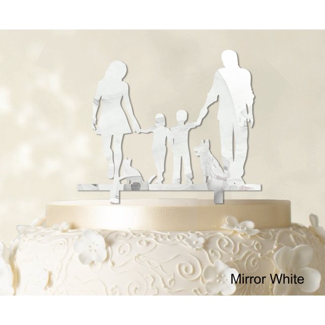 Printtoo Family Cake Topper Personalized Silhouette Cake Topper Color Option Available 6-8 Inches Wide