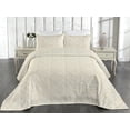thumbnail image 2 of Ambesonne Geometric Quilted Bedspread Set 3 Pcs, Art Minimalist Squares, Queen, Eggshell and Dark Mustard, 2 of 4