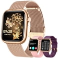 thumbnail image 1 of Monitor de actividad física Smartwatch TAOLOON para mujer, dorado, IP68, resistente al agua, 1 of 7