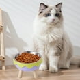 thumbnail image 4 of Elevated Cat Bowls, Raised Stainless Steel Cat Bowl with Cute Stand, 5.59in Wide Raised Food and Water Dish for Cats, Kitten, Puppies, 4 of 6