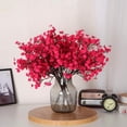 thumbnail image 2 of 6 Pcs Faux Flower Fake Babys Breath Flower Bulk Artificial Gypsophila Bouquet Silk Floral for Home Kitchen Bedroom Festival Wedding Xmas Party Decor (Orange), 2 of 5