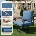 thumbnail image 3 of HOMREST Outdoor Swivel Rocker Patio Chairs with Coffee Table 3 PCS Bistro Set, 360 Degree Swivel Rocking Chair Patio Conversation Set with Thickened Cushions for Garden, Deck and Poolside, 3 of 9