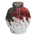 thumbnail image 5 of Men's Blood Graphic Print Hoodie Masquerade Party Essential Lightweight Horror Comfort Halloween Christmas Hooded Sweatshirt Polyester Spandex Blend Pocket Pullover, 5 of 5