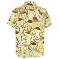 thumbnail image 4 of Pompompurin Men's Hawaiian Shirts Short Sleeve Button Down Casual Shirts Summer Tropical Aloha Beach Shirts, 4 of 7