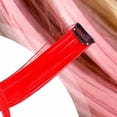 thumbnail image 5 of Hair Extensions In Synthetic Fiber 22 Inch Straight Wig for Party with Long Length and Secure Attachment,22inch,Red, 5 of 9