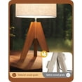 thumbnail image 2 of Lámpara de Mesa EDISHINE 36 cm Trípode de Madera Pantalla de Lino 120V, 2 of 8